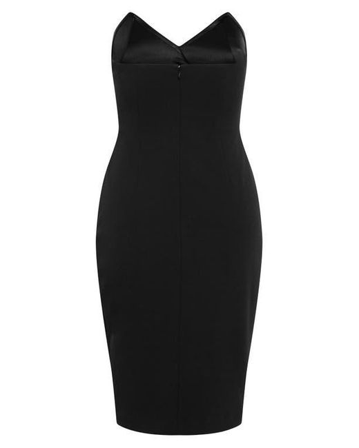 City chic black strapless dress outlet