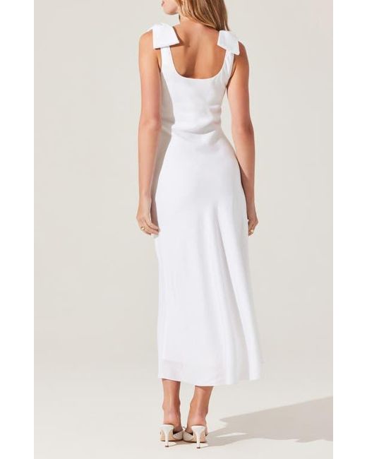 Astr White Kateleya Bow Strap Dress