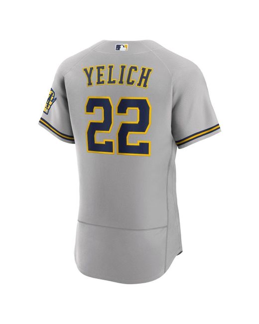 Men's Nike Christian Yelich White Milwaukee Brewers Alternate Replica  Player Jersey