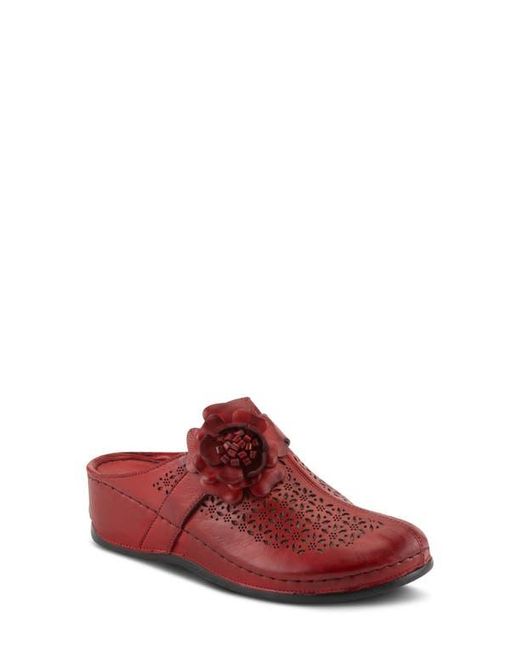 Spring Step Red Lilybean Wedge Mule