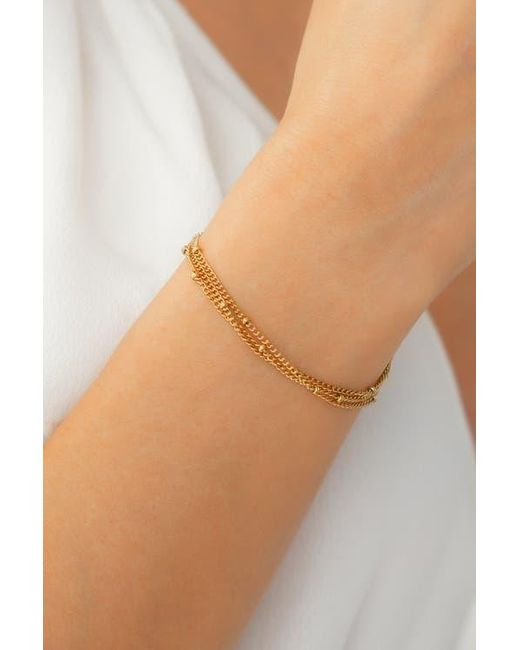 Mint & Lily White Triple Layer Satellite Chain Bracelet