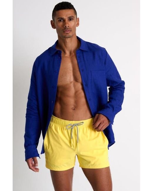 Shan Green Short Fit, Stretch And Quick Dry Swim Trunks for men
