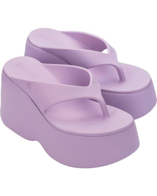 Melissa Purple Platform Wedge Flip Flop