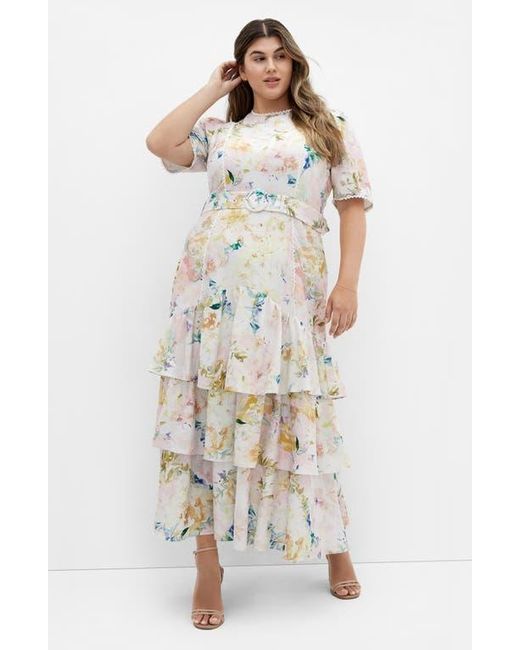 City Chic Multicolor Tiered Maxi Dress