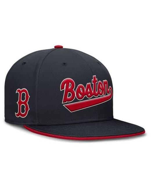 Nike Blue Boston Sox True Performance Fitted Hat for men