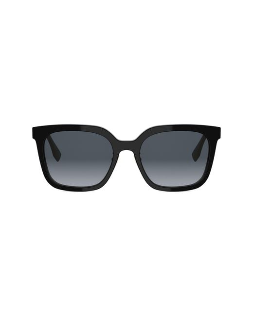 Fendi Black Forever 56Mm Gradient Square Sunglasses