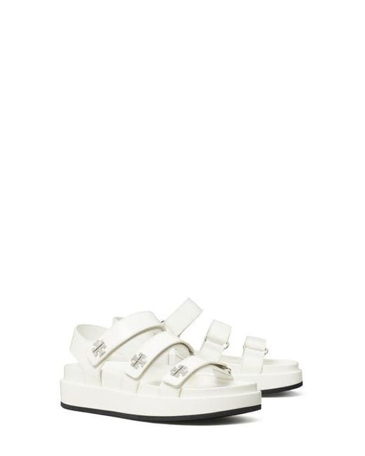 Tory Burch Women's White Kira Slingback Platform Sport Sandal