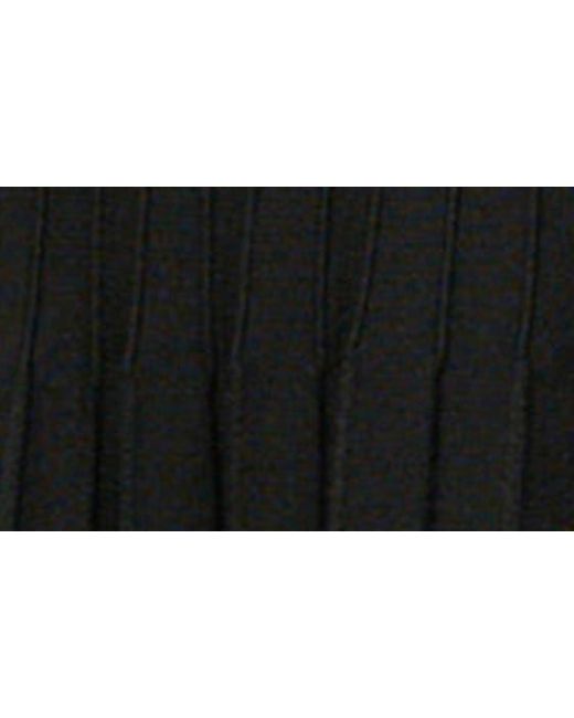 Staud Black Ellison Pleated Knit Dress