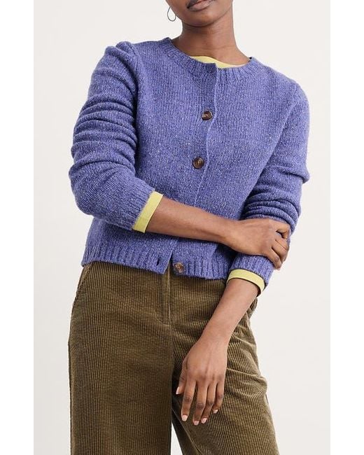 Seasalt Cornwall Women's Blue Dawson Pick Merino Wool Blend Cardigan