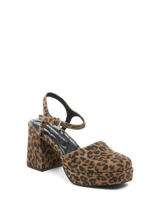Kelsi Dagger Brooklyn Brown Edna Ankle Strap Platform Pump