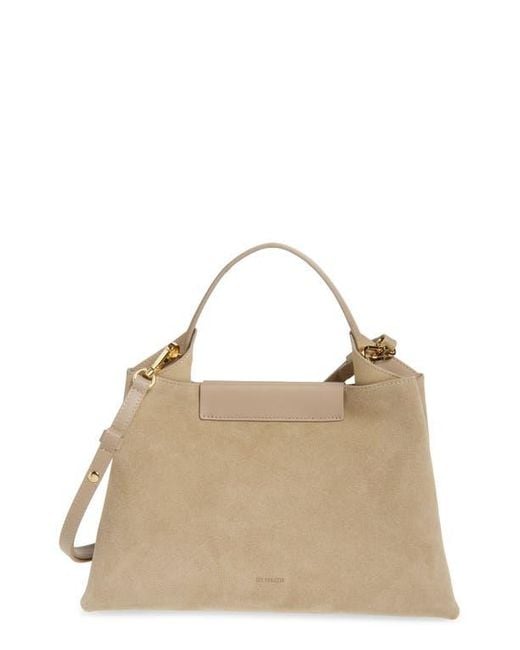 REE PROJECTS Natural Medium Elieze Suede Top Handle Bag