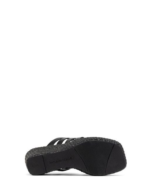 Donald J Pliner Black Annamaria Platform Wedge Slide Sandal
