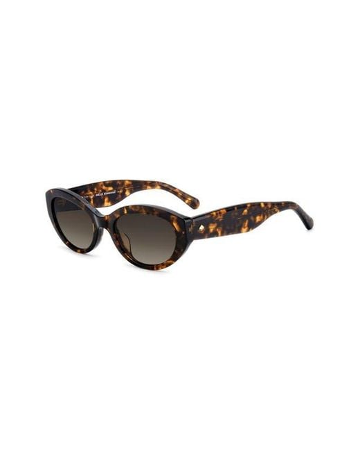 Kate Spade Black Caeley 52Mm Oval Sunglasses