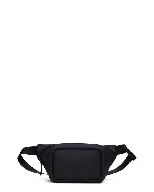 Rains Black Mini Waterproof Belt Bag for men
