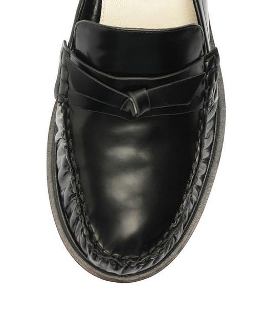 Alexandre Birman Black Clarita Laser Bow Loafer