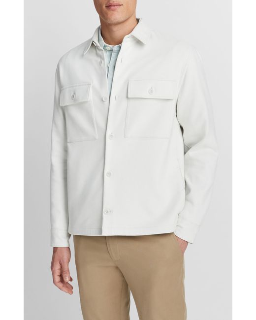 Vince White Double Face Workwear Button-up Shirt for men