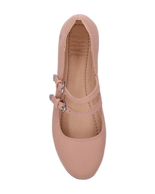 Frye Pink Carson Mary Jane Flat