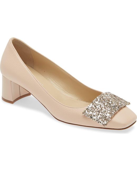Bells & Becks Natural Sofia Square Toe Pump