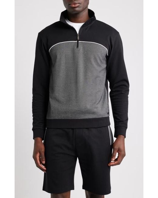 Boss Black Quarter Zip Track Pullover for men
