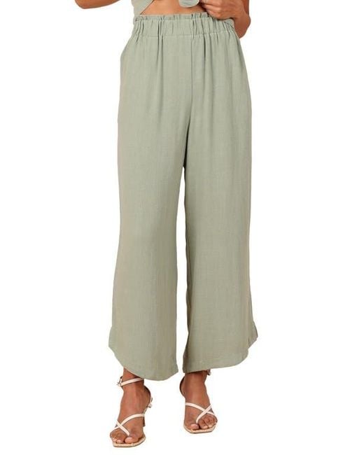 Petal & Pup Green Eleanor Wide Leg Linen Pants