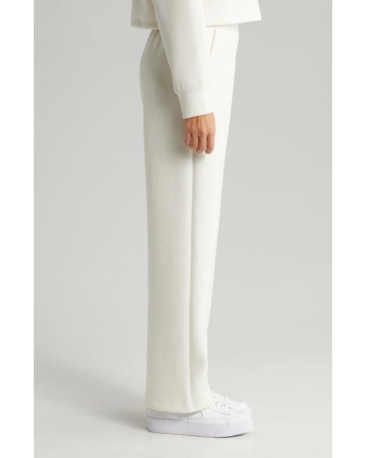 Zella White Luxe Wide Leg Pocket Pants