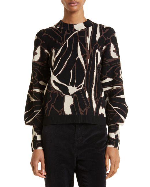 Ted Baker Marelia Jacquard Sweater in Black Lyst