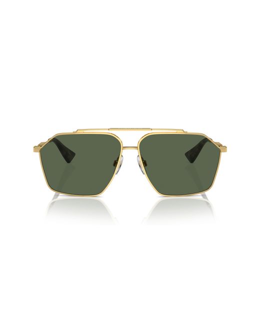 Dolce & Gabbana Green 61mm Polarized Pilot Sunglasses for men