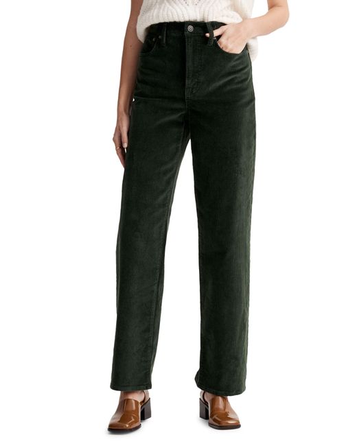 Madewell The Perfect Vintage Wide-leg Corduroy Pants in Black | Lyst
