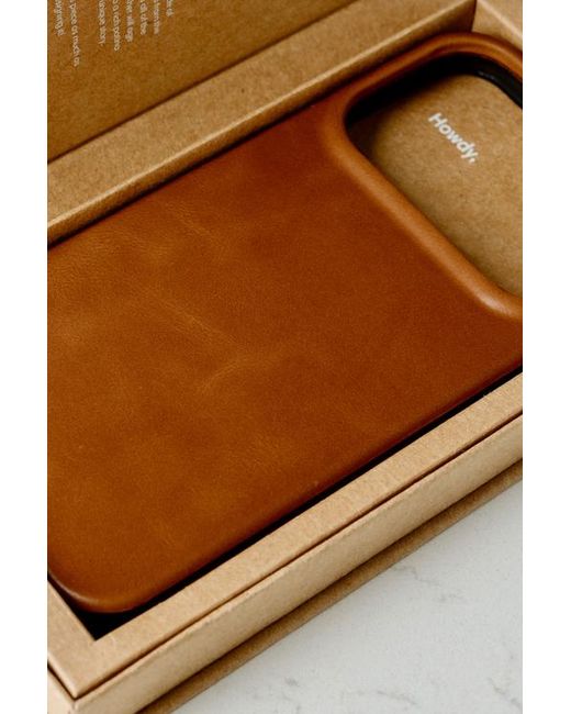Bluebonnet Orange The Minimalist Iphone 17 Pro Max Leather Magsafe Case