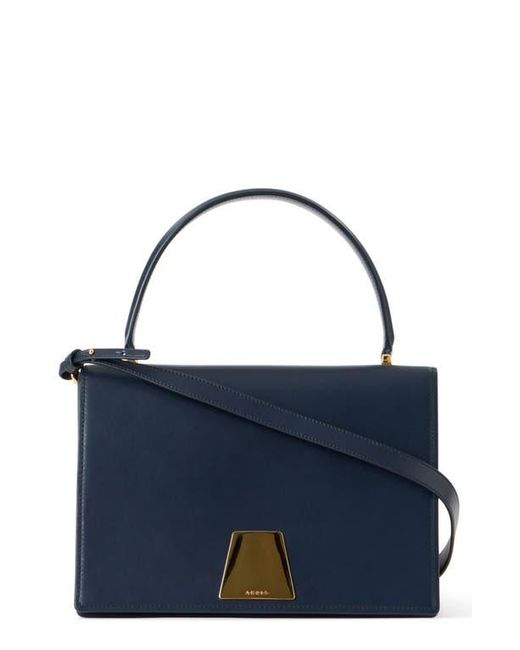Akris Blue Medium Alice Leather Top Handle Bag