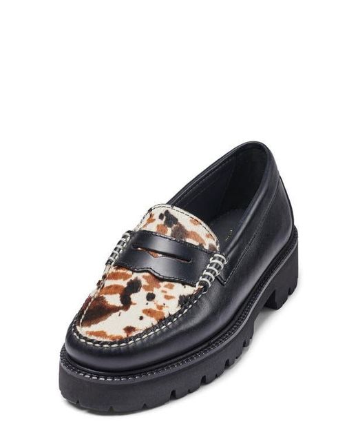 G.H.BASS Black Whitney Super Lug Sole Penny Loafer
