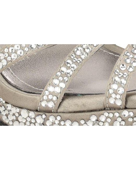 Nine West Metallic Lartay Platform Ankle Strap Sandal