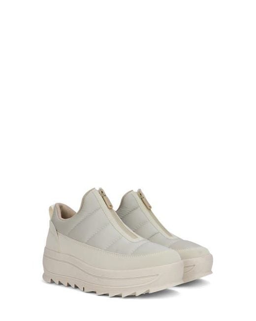 Pajar White Gala Front Zip Waterproof Platform Ankle Bootie