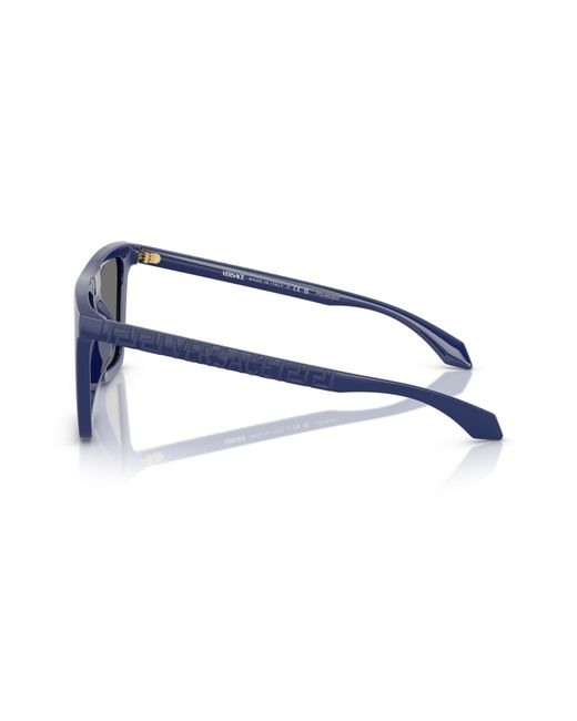 Versace Blue 53mm Polarized Rectangular Sunglasses for men