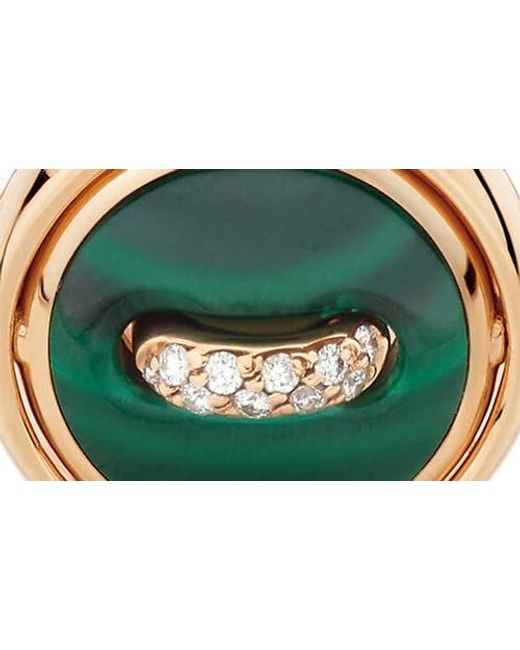 Pomellato Green Pom Pom Dot Malachite & Mother Of Pearl Ring