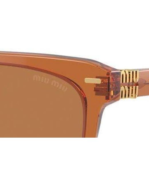 Miu Miu Brown 56mm Phantos Sunglasses