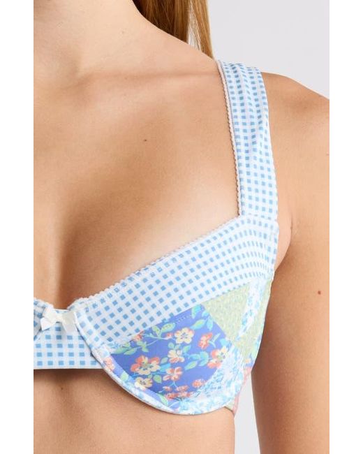 PacSun Blue Darcy Bralette Bikini Top