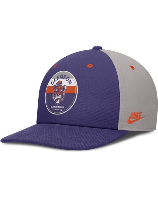 Nike Blue Clemson Tigers Prep Pro Performance Snapback Hat for men