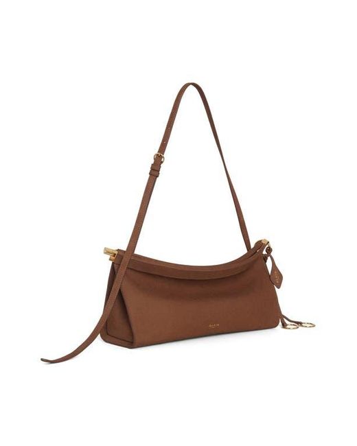 Alaïa Brown Medium Le Click East/West Nubuck Shoulder Bag