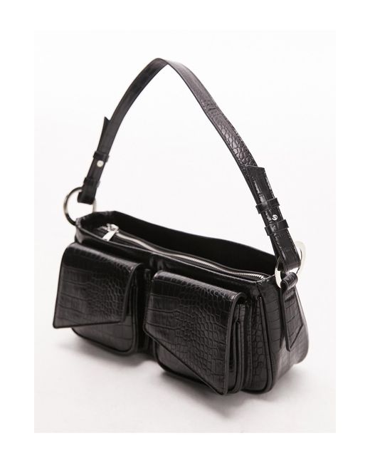 Double Pocket Shoulder Bag in Black Lyst