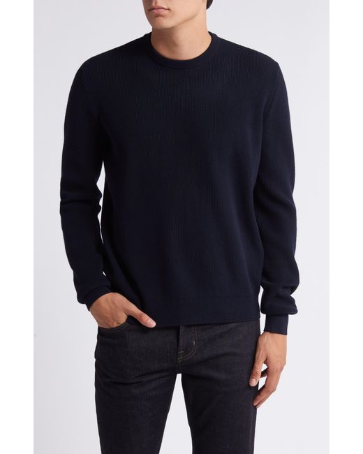 7 For All Mankind Blue Luxe Performance Plus Crewneck Sweater for men