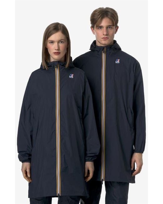 K-Way Blue Le Vrai 4.0 Eiffel East Water Repellent Raincoat