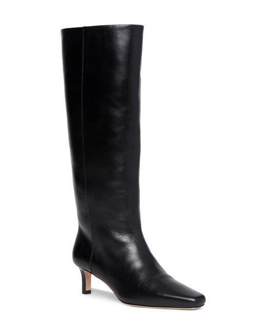 PAIGE Black Ansley Kitten Heel Knee High Boot