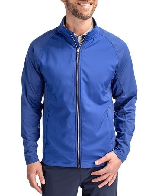 Cutter & Buck Blue Adapt Knit Full Zip Jacket for men