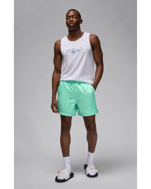 Nike Green Essential Poolside Drawstring Shorts for men