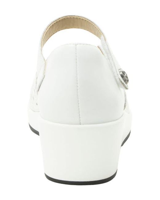Alegria By Pg Lite White Hayes Platform Wedge Mary Jane