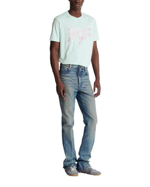 Balmain Blue Slim Straight-Leg Jeans for men