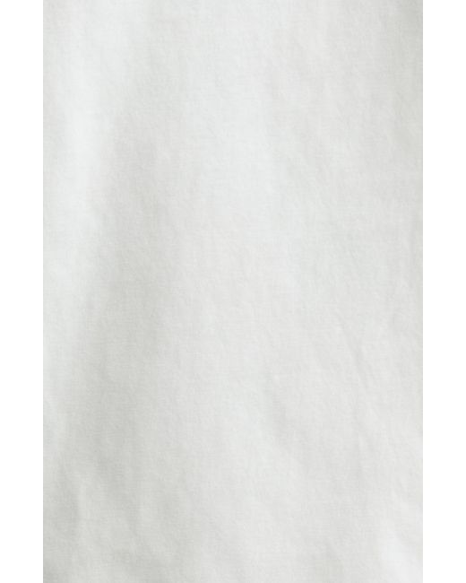 Courreges White Deep V-neck Crop Cotton T-shirt