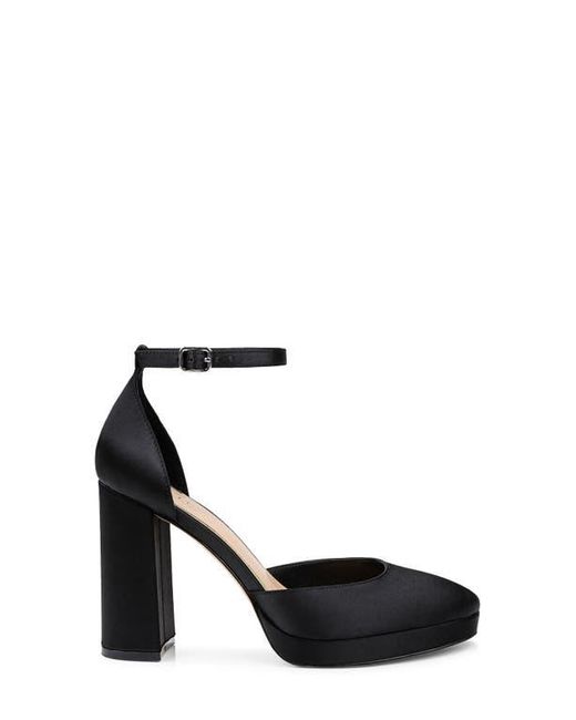 Badgley Mischka Black Stephanie Ankle Strap Platform Pump