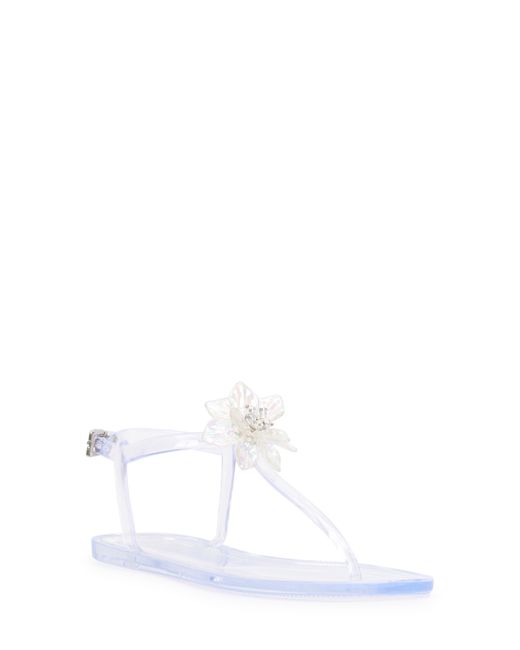 Vince Camuto White Jelynn Floral Appliqué Sandal